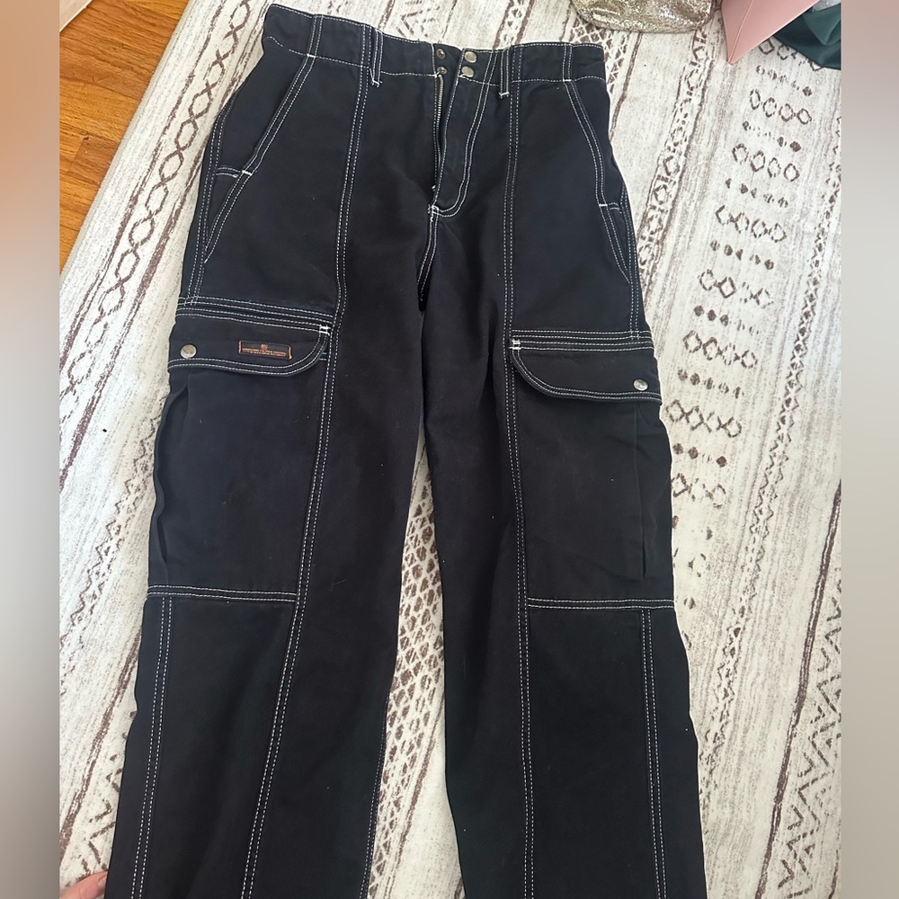 BDG Urban Outfitters size 28 Women’s Black Denim Cargo Slouchy Skate Jeans